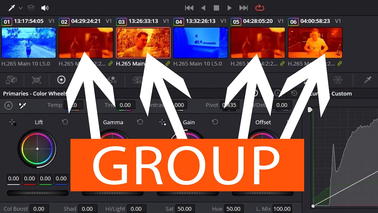 Используйте ГРУППЫ в DaVinci Resolve для БОЛЕЕ БЫСТРОЙ ЦВЕТОГРАФИКИ (как копировать цветовые град...