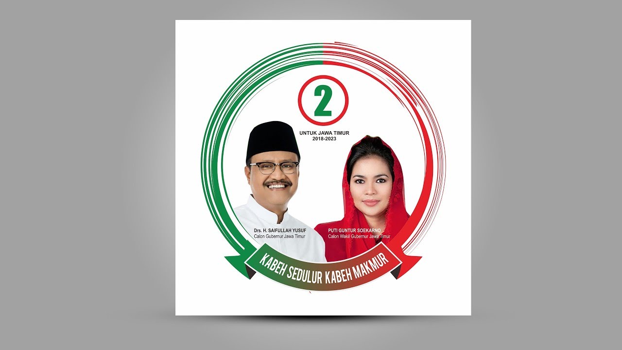 Tutorial Stiker Poster Cagub Pilkada Jatim - Coreldraw