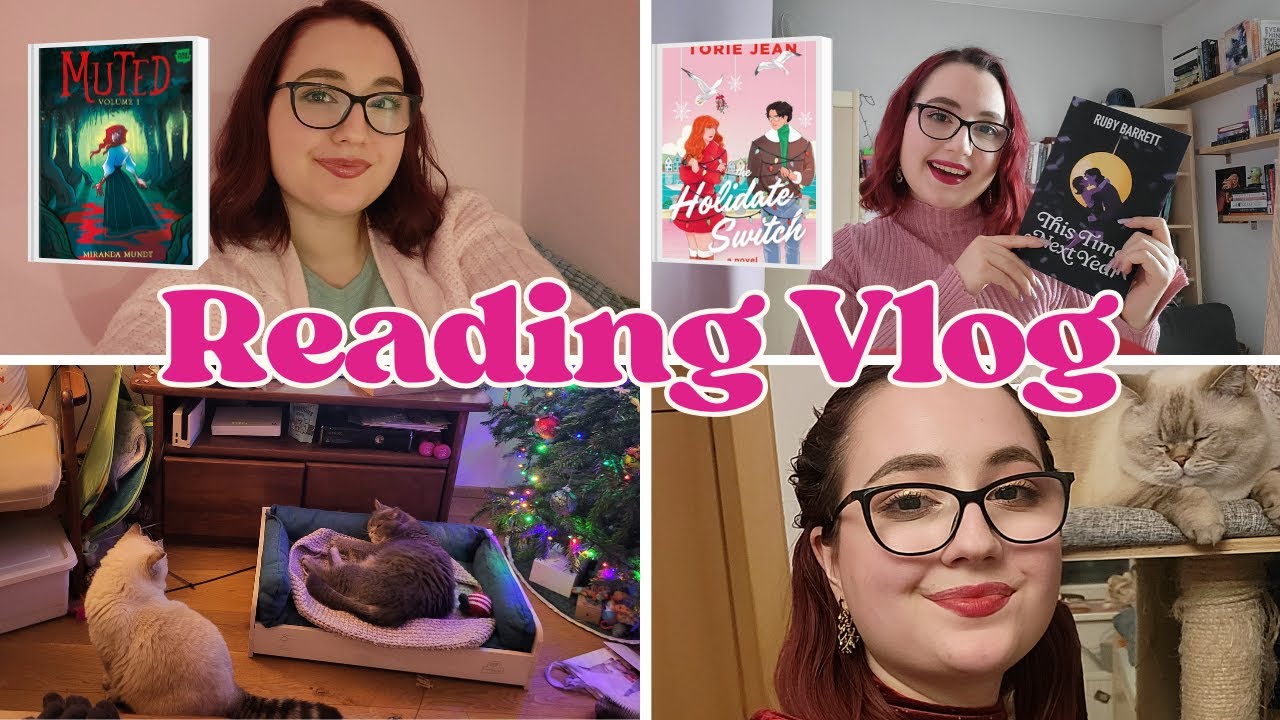 A Chaotic Reading Vlog | romance, book signing, YouTube anniversary, christmas, new year's, cats