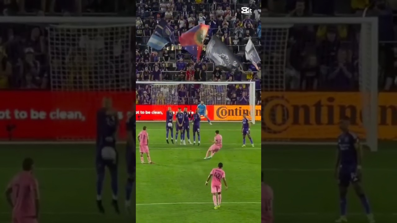 Messi's Goated free-kick 💀💀 #messi #mrbeast  #freekick #gadgets