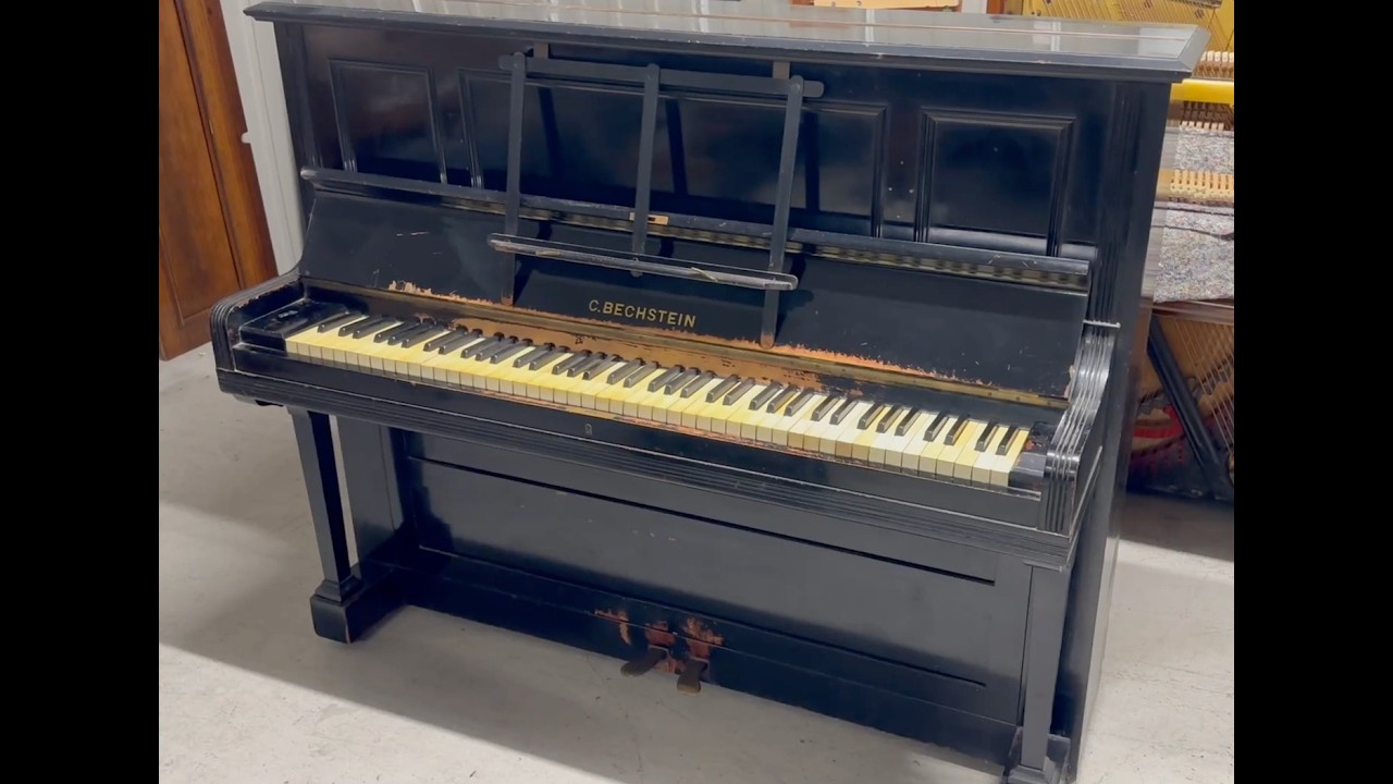 Assessment in transit of a Bechstein model IV c1901.  RECONDITION OR FULLY RESTORE?  Also see below: