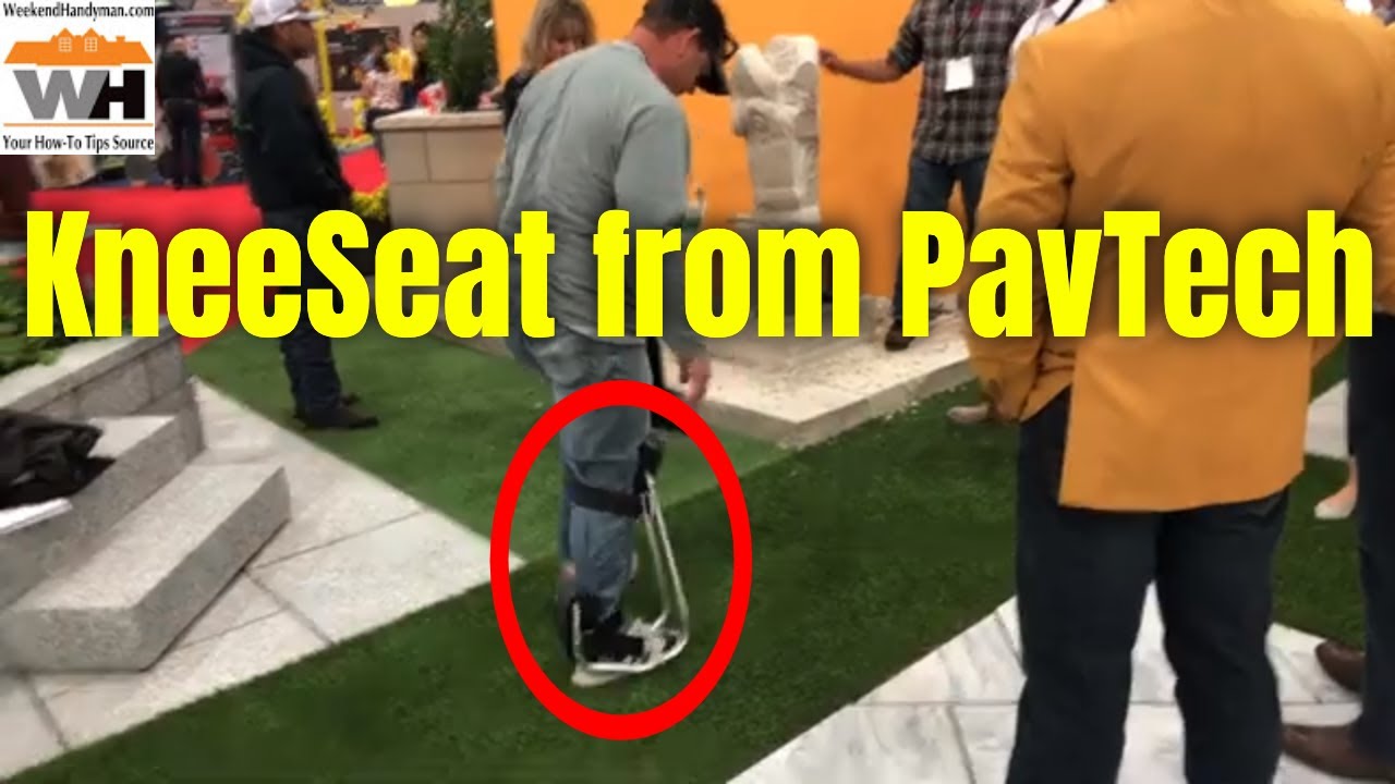 The Fast and Easy Portable Knee Seat from #PavTech For Cement LandScaping Tile and Flooring WorkWork