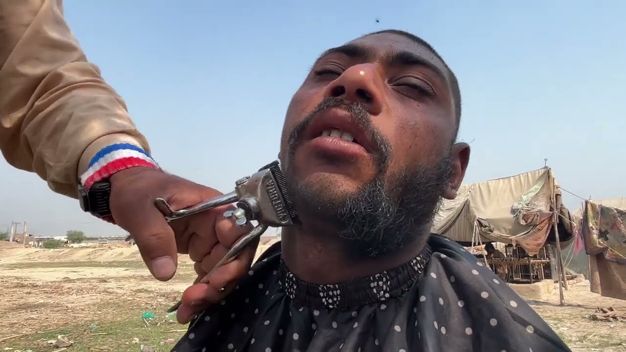 ASMR Transformation Of A Humble Soul | ROADSIDE BARBER ✂️