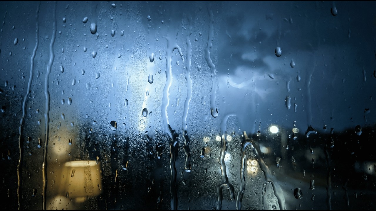 Rain Sounds for Sleep in a Dark Bedroom (No Ads) | Relaxing Ambience, Meditation & Study