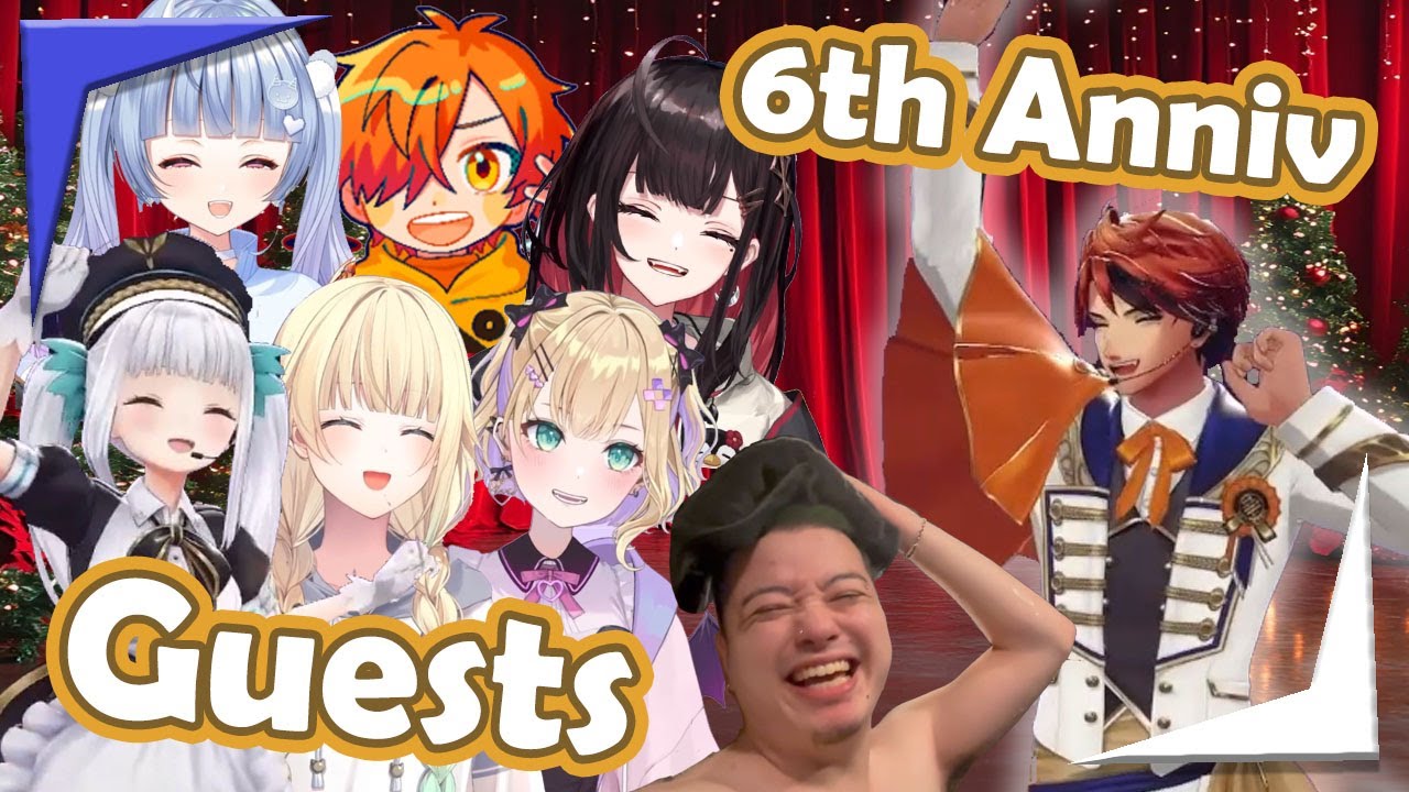 All the guests on Roberu's 6th Anniversary stream【Holostars + VSpo EngSub】