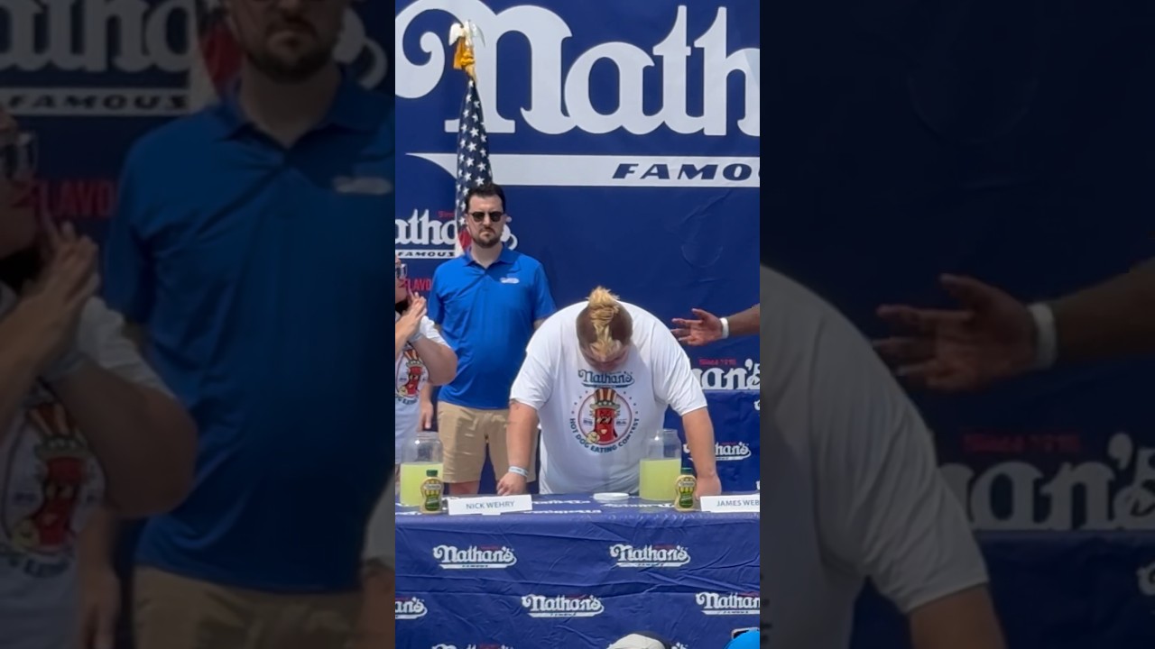 Fatty Gets Sick at Nathan&rsquo;s Hotdog Championships 2024 #shorts #badlandschugs @AirsoftFatty