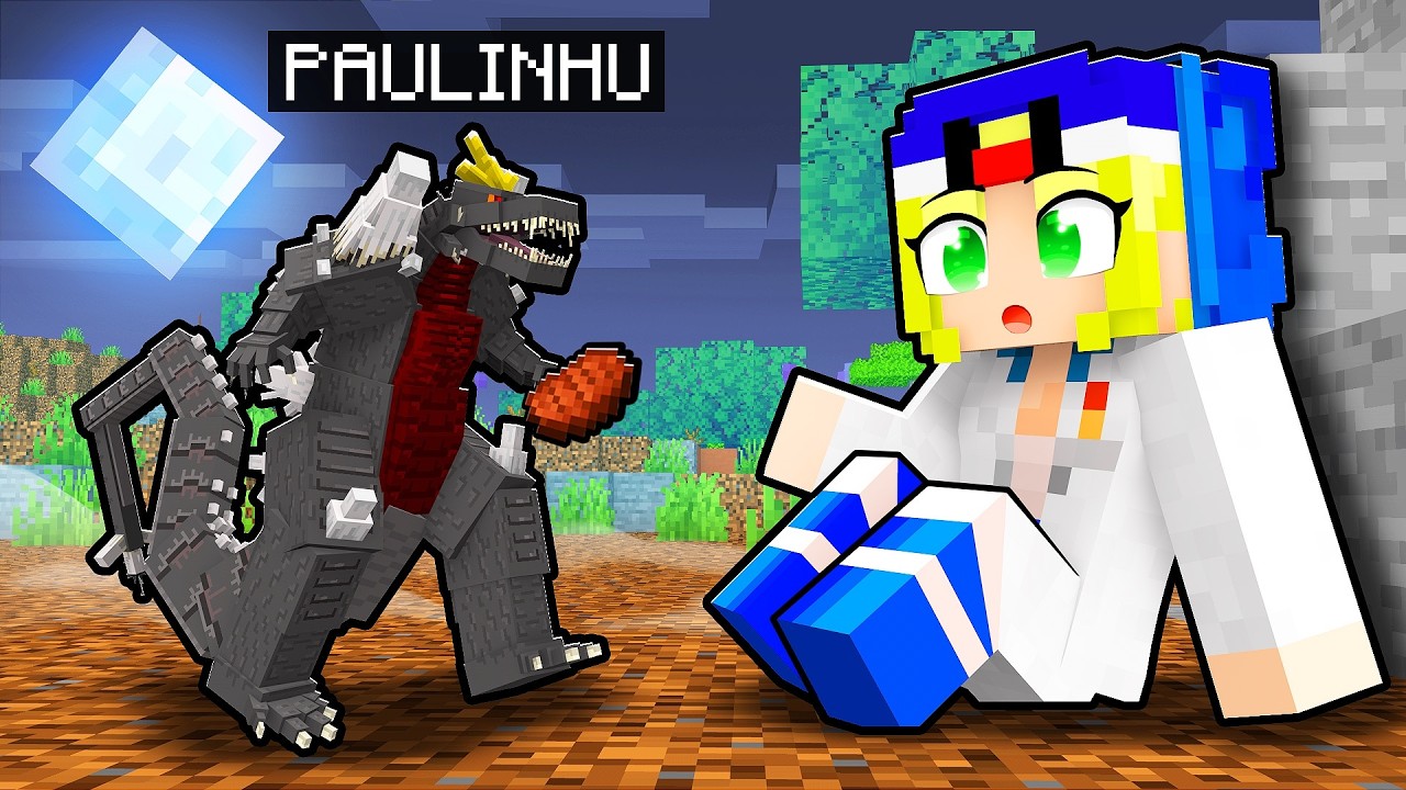 JOGANDO como BEBÊ SPACE GODZILLA no Minecraft