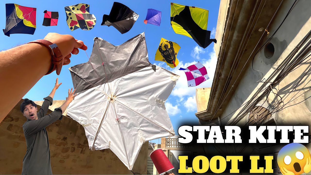 Star kite catch kr li😍 || Live kite looting🪁 || Kite catching hack || plastic kites || Kite || kites