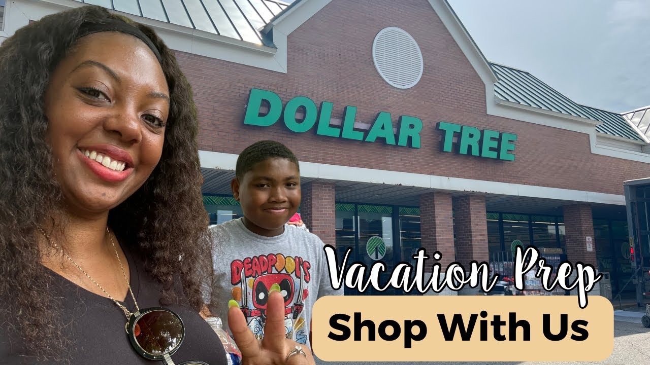 Shop With Me At Dollar Tree For Vacation Travel Essentials | 7-Day August Family Vacation Prep