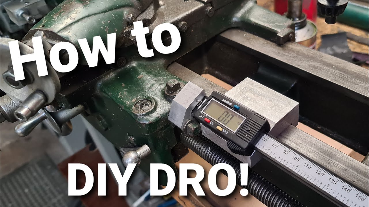 DIY Lathe DRO, Low cost, how to, Vintage Atlas Lathe setup #Shopmadetools