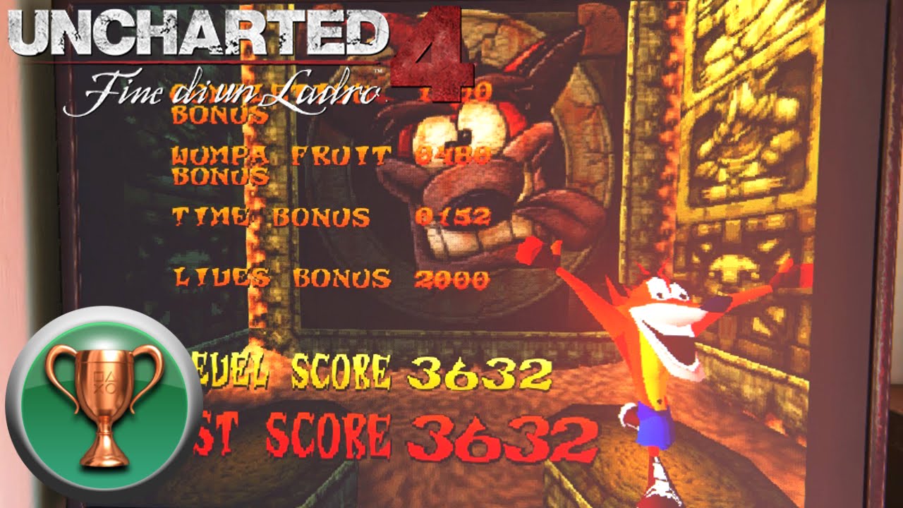 Uncharted 4 (ITA) TROFEO Record! (Crash Bandicoot)