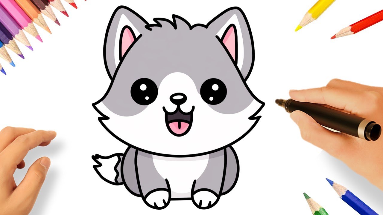 COMMENT DESSINER UN LOUP KAWAII