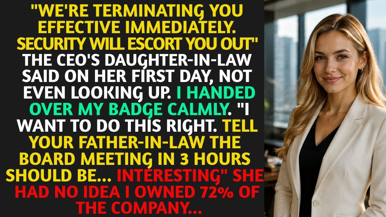 Fired on First Day, I Revealed My 72% Company Ownership | Revenge