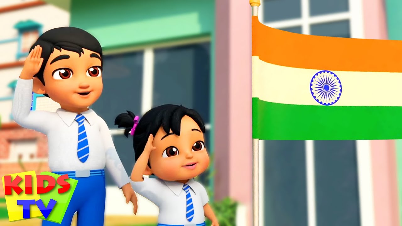 Jhanda Lakar Chale School, झंडा लेकर चले स्कूल, Patriotic Songs and Cartoon Nursery Rhymes for Kids