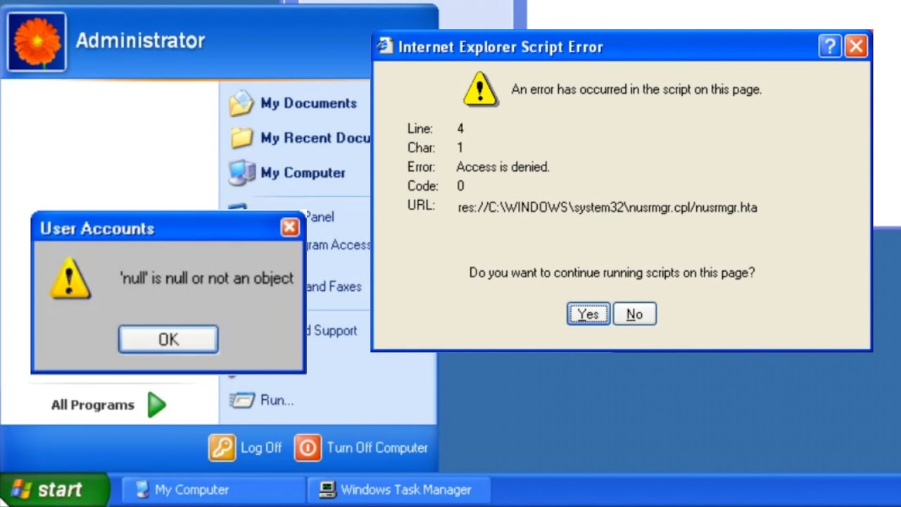 Destroying Windows user configuration