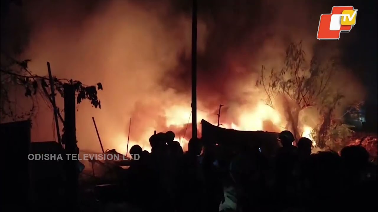 Massive Fire Breaks Out at Scrap Shop in Lingipur, Bhubaneswar