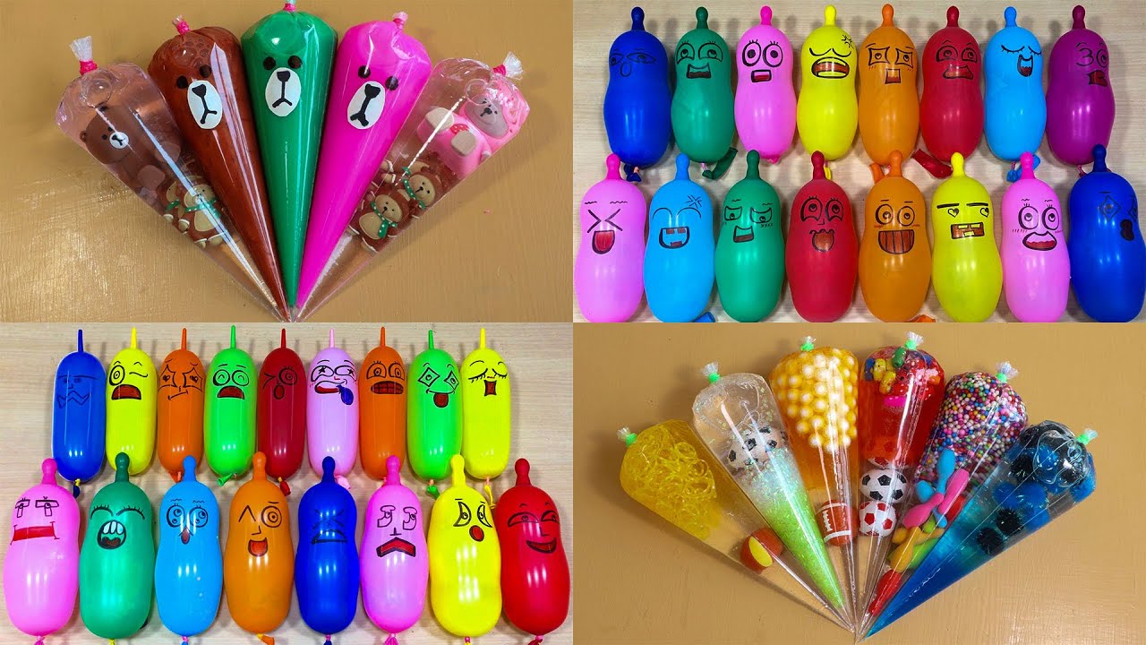 Making Slime with FUN BALLOONS and Piping Bags! Most Relaxing Slime Video#ASMR #526