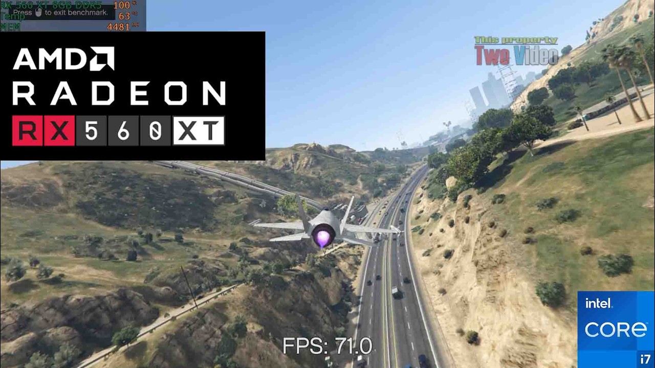 GTA V RX 560 XT 8GB DDR5 | 1080P