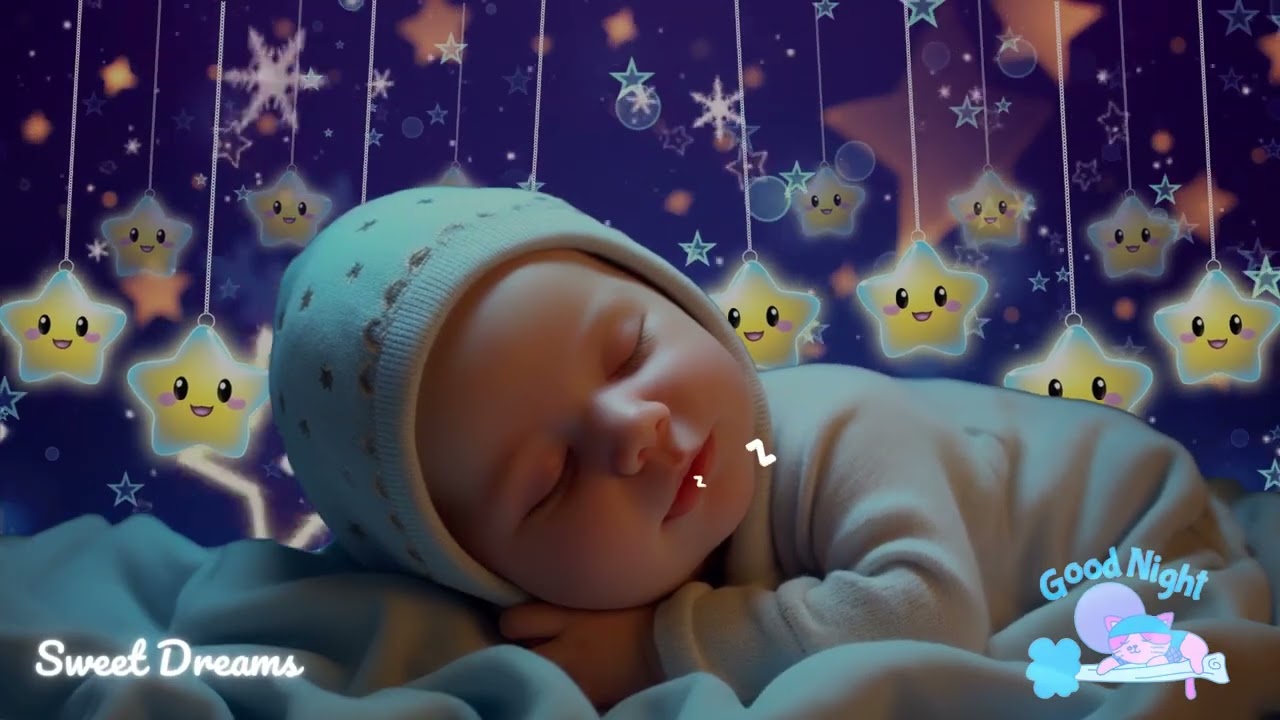 Baby Sleep Music🌙Help Baby Fall into Sleep Instantly💕Beat Insomnia Fast💤Mozart & Brahms Lullabies
