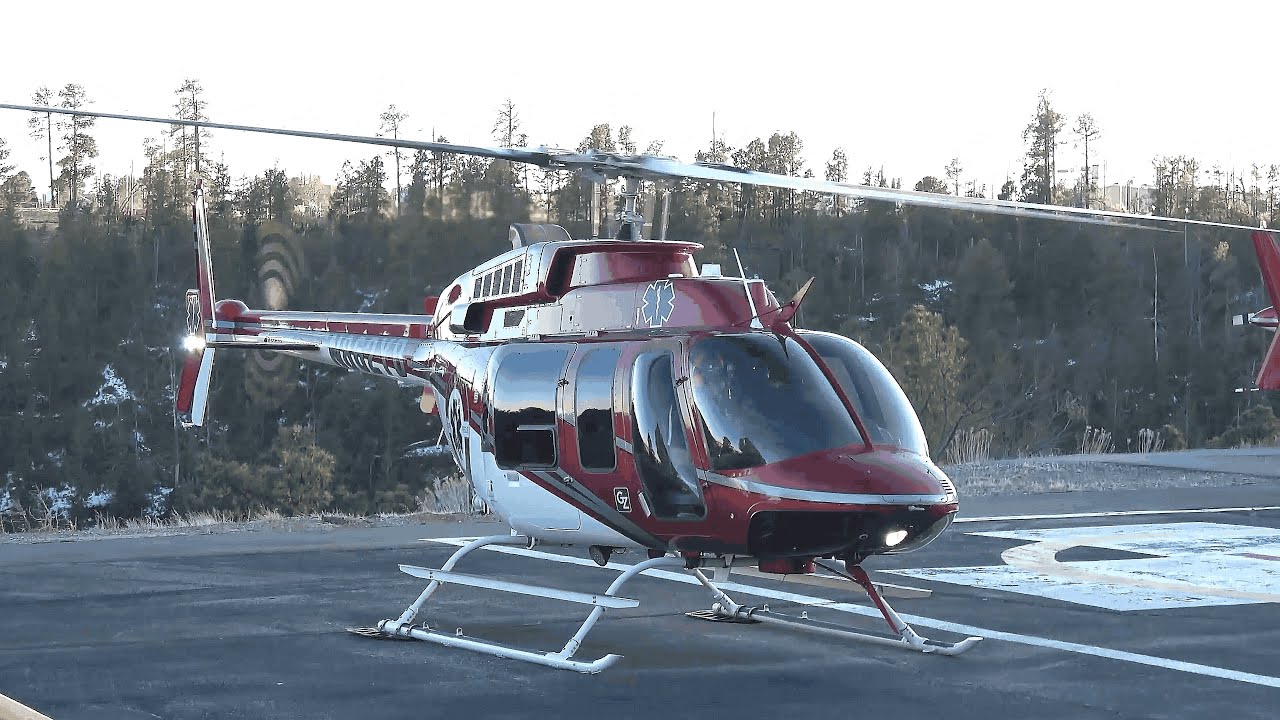 Bell 407 Close Up Landing and Shutdown