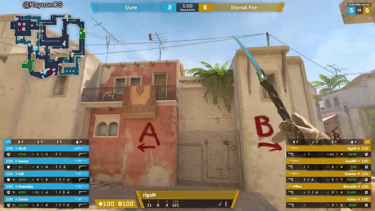 rigoN MIRAGE Demo (26-15) POV | Eternal Fire vs STATE | A1 Gaming League Season 11