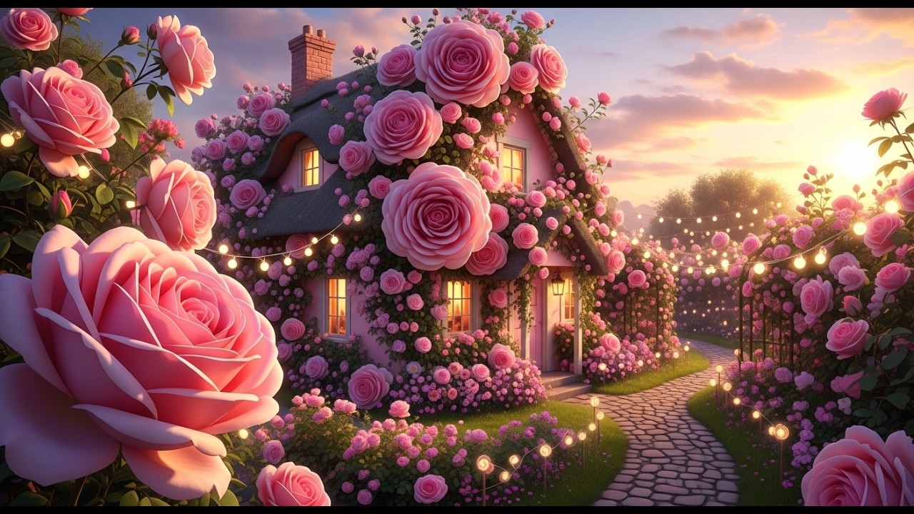 Discover My Dream Flower Garden 🌼  Peaceful Ambience, Blooming Paths & Soul Soothing Designs