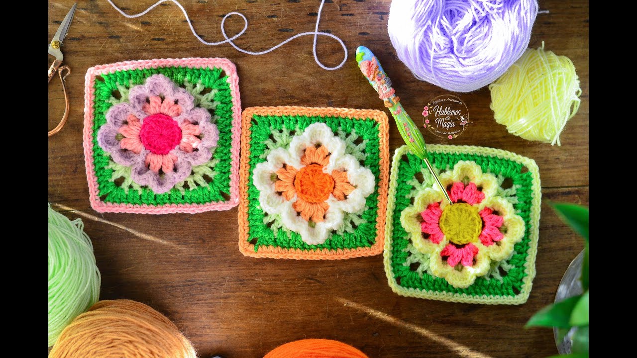 Azulejos granny ( Técnica y crochet )