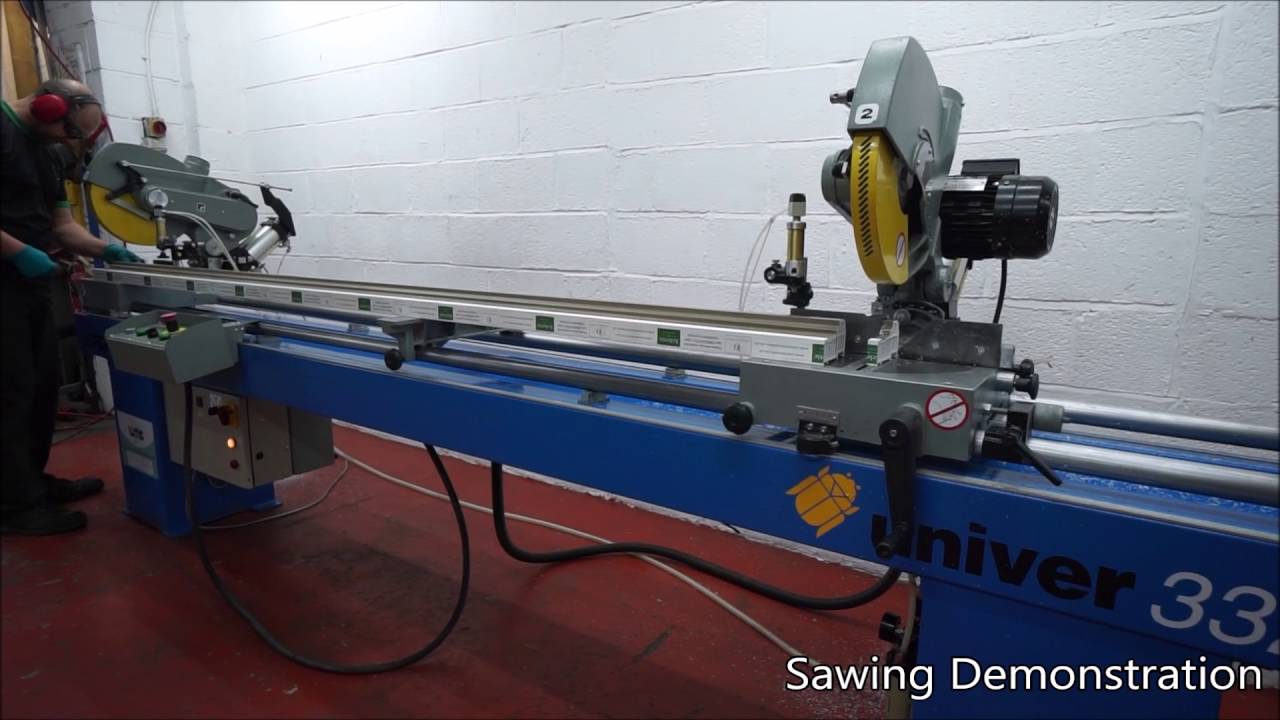 Window Machinery Search Presents... Pertici 332p  Double Mitre Saw Demonstration