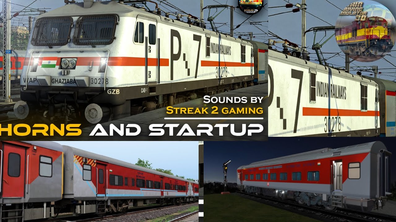 Playing indian games train driving 3d with LHB COACH, WAP 7 #subscribe 