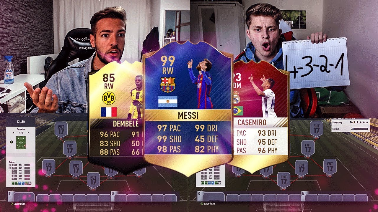 FIFA 17: 99 TOTS MESSI vs DEMBELE SQUAD BUILDER SHOWDOWN 😈😱Wakez vs Fifagaming 🔥