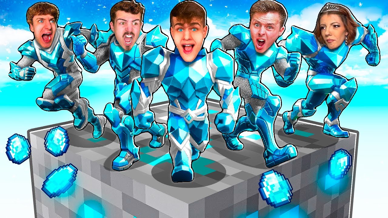 Přežij na JEDNOM DIAMANTOVÉM BLOCKU v Minecraftu!