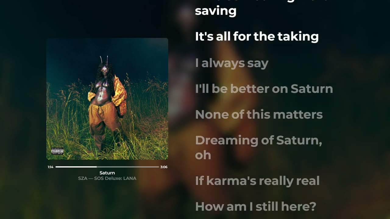 SZA - Saturn (Lyrics)