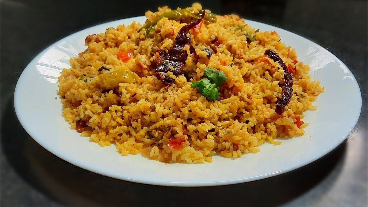 🍅 തക്കാളിച്ചോറ് | Tomato Rice Recipe | Thakkali Sadam | Quick & Simple Tomato Rice