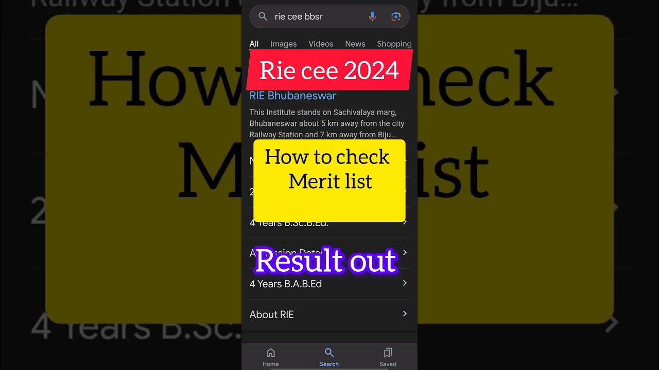 Rie cee 2024 How to check merit list 🤔 ?? #cee #exam #rie