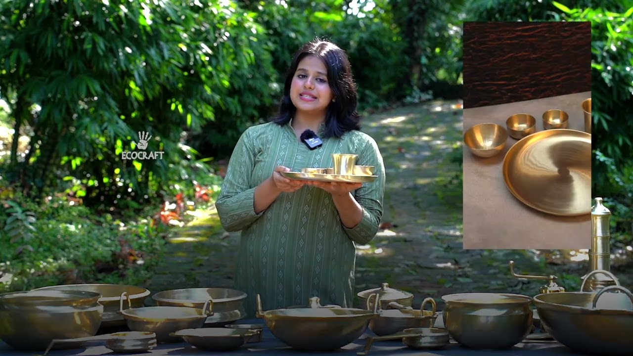 Handcrafted Bronze Dining Set from Ecocraft India | Dine Traditionally