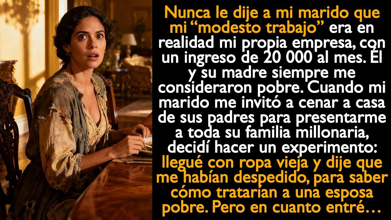 Mi marido y su madre siempre me consideraron pobre. Cuando mi marido me invitó a cenar a casa…