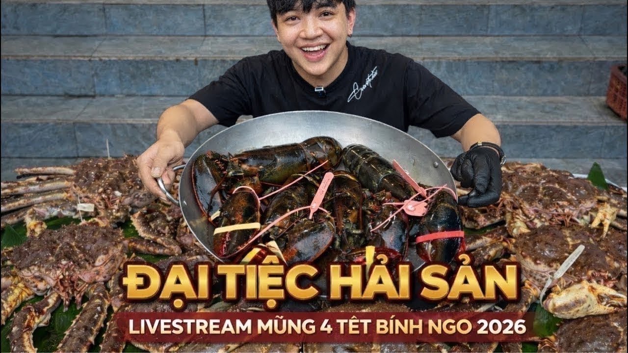 16/02 🦀🦞Tán lộc đầu xuân năm mới Hản sản NGON, BỔ, RẺ. Tôm - Cua Khổng lồ🥰#langhaisanmix #kingcrab