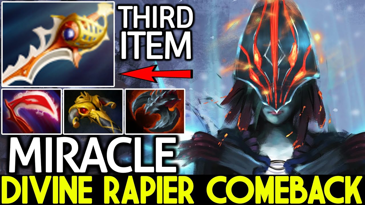 MIRACLE [Phantom Assassin] 3rd Item Divine Rapier Comeback Dota 2