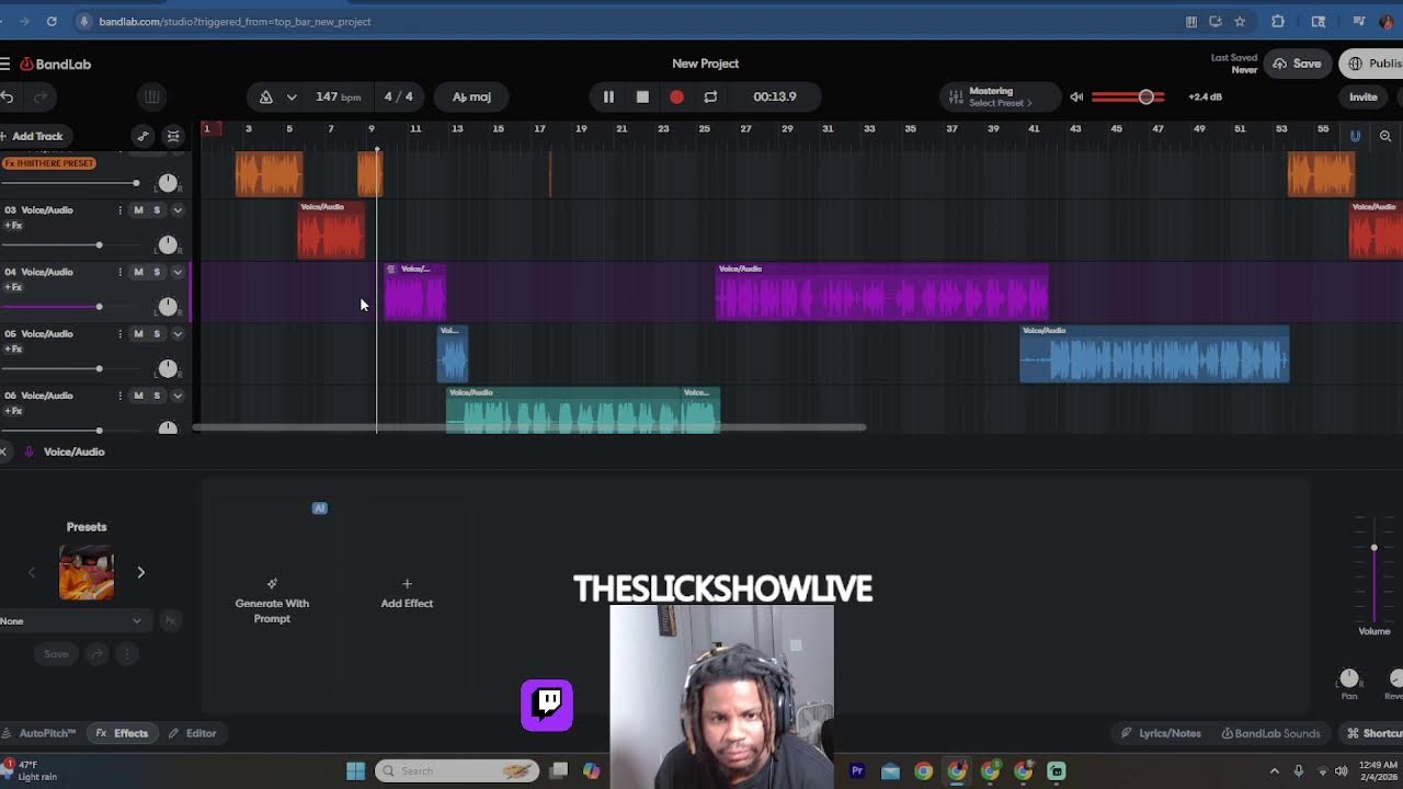 making a song on bandlabs