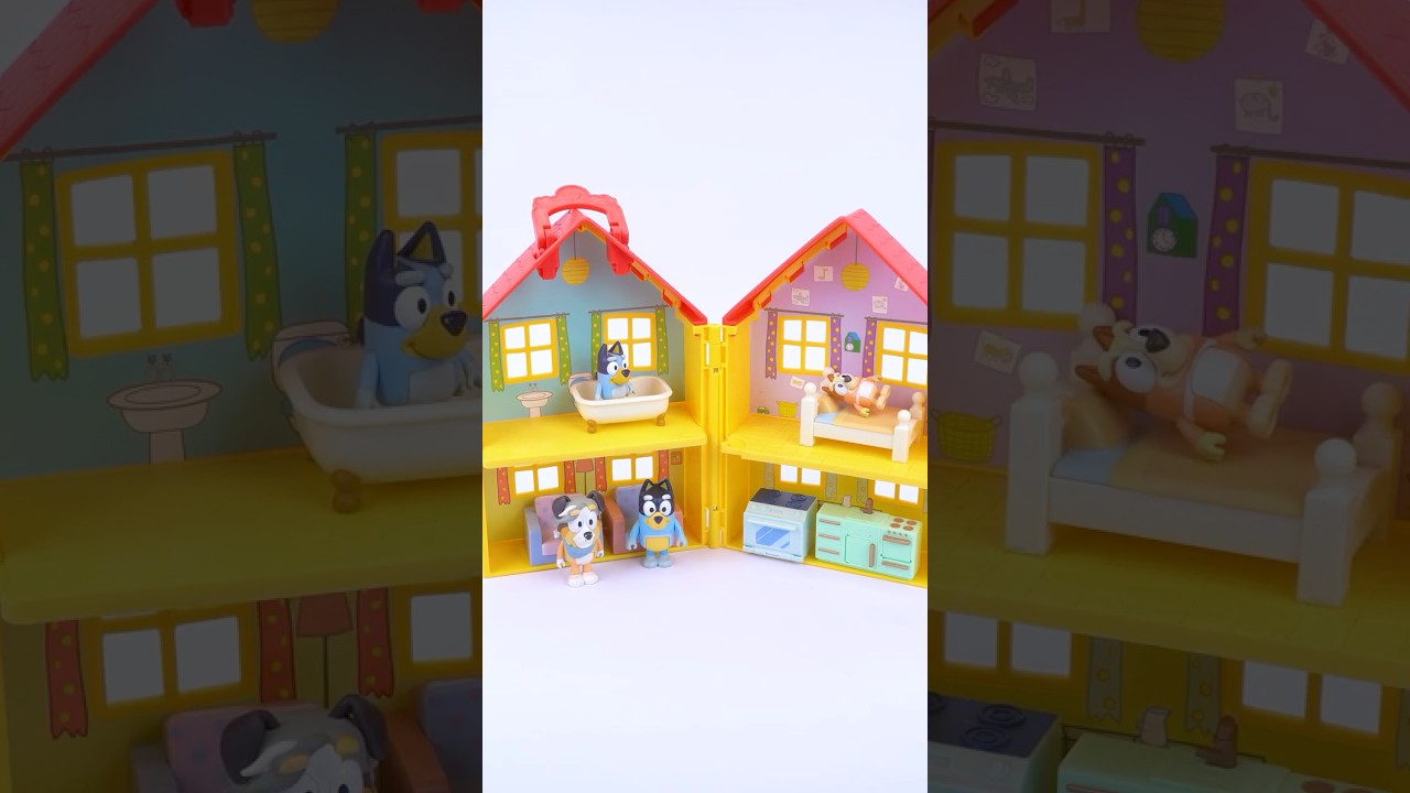 Satisfying With Unboxing & Review Bluey Family Home Playset ASMR #bluey #asmr #review