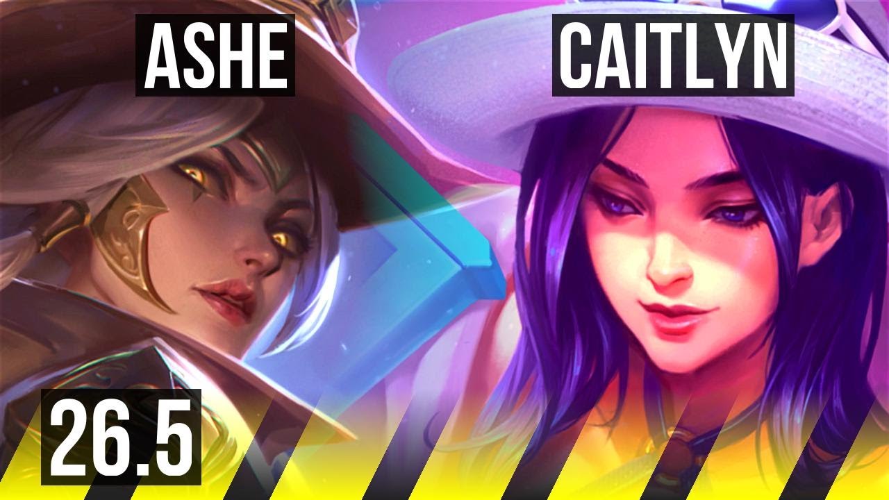 ASHE & Braum vs CAITLYN & Rell (ADC) | 45K damage | KR Master | 26.5