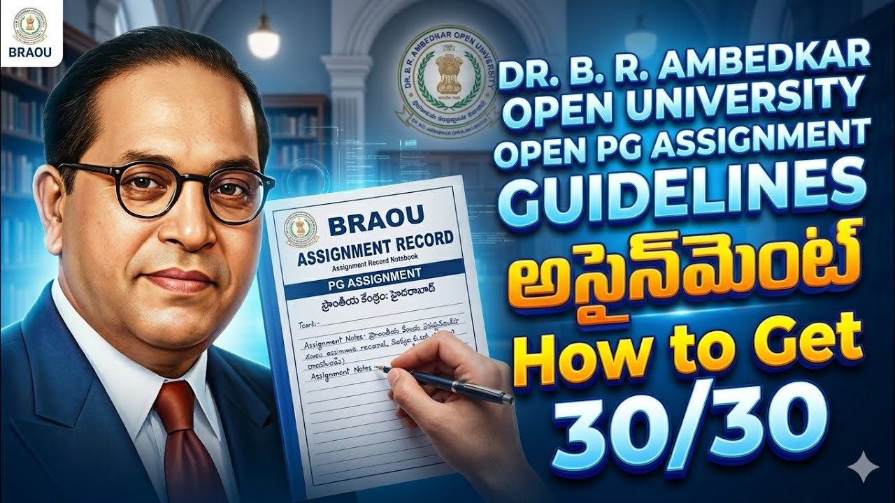 How to write Open pg Assignments in Ambedkar Open University@StudentUpdates247