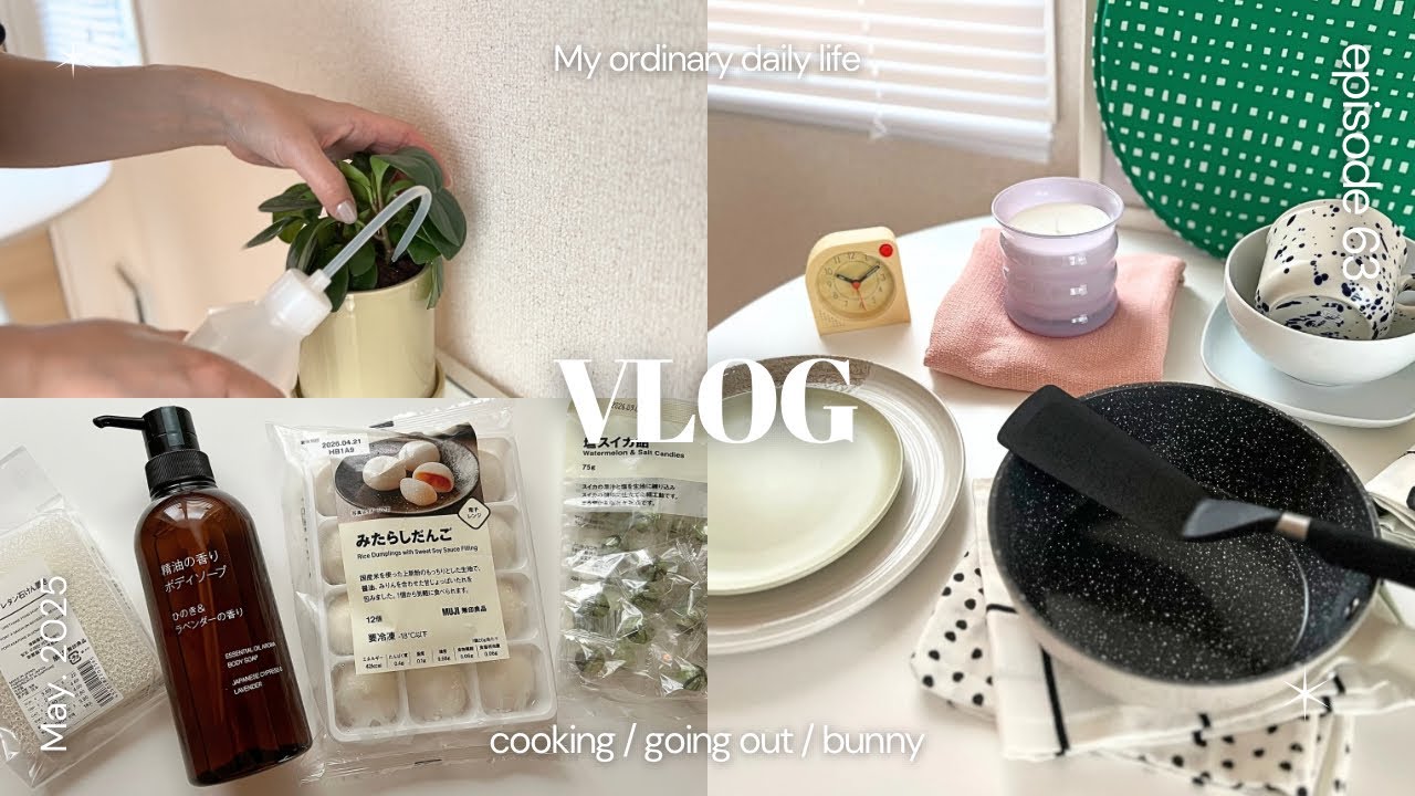 一人暮らしの日常｜地味部屋にカラー小物を取り入れてプチ模様替え🥝 IKEA購入品,かわいい無印のみたらしだんご,プチプラ雑貨,シュウマイ作りetc..