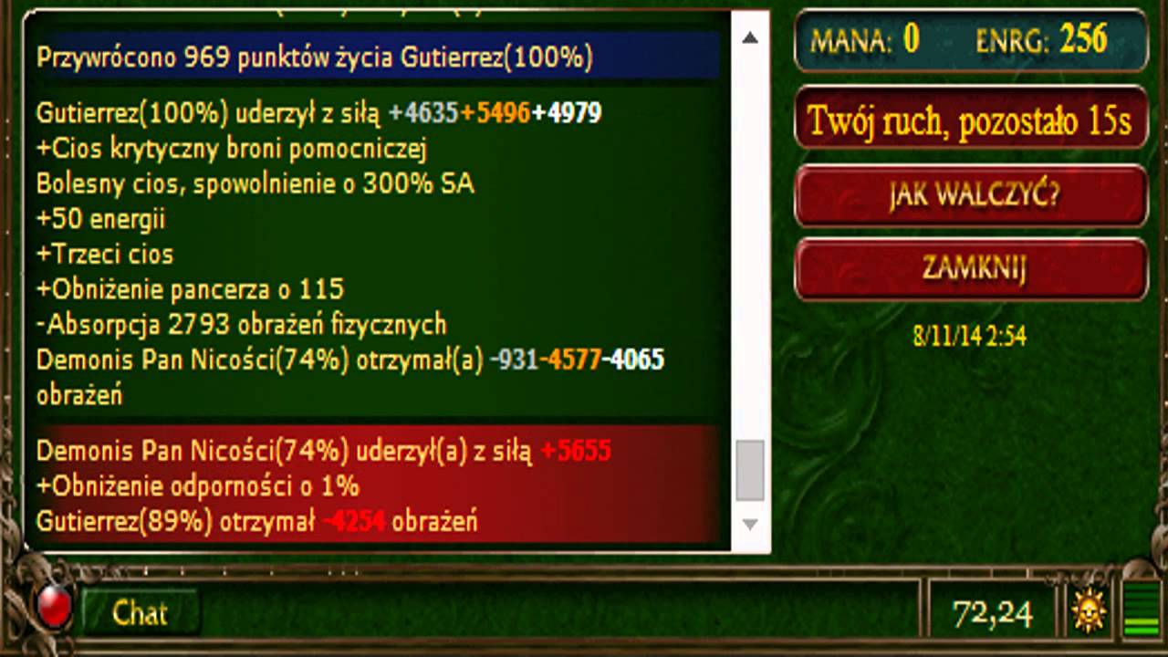Margonem - Tancerz 214 lvl z full EQ vs Demonis Pan Nicości !