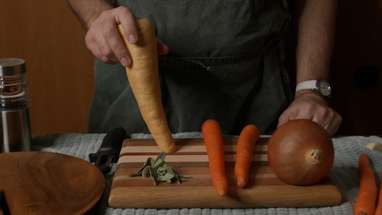 ASMR Cooking - Hearty Beef Stew (and a kale salad)