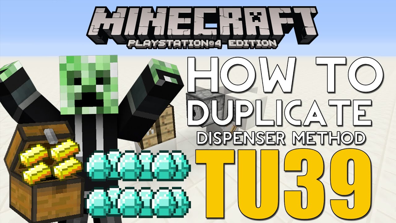 PS4/XBOX ONE Minecraft NEW DUPLICATION GLITCH (REDSTONE DISPENSER METHOD) TU39