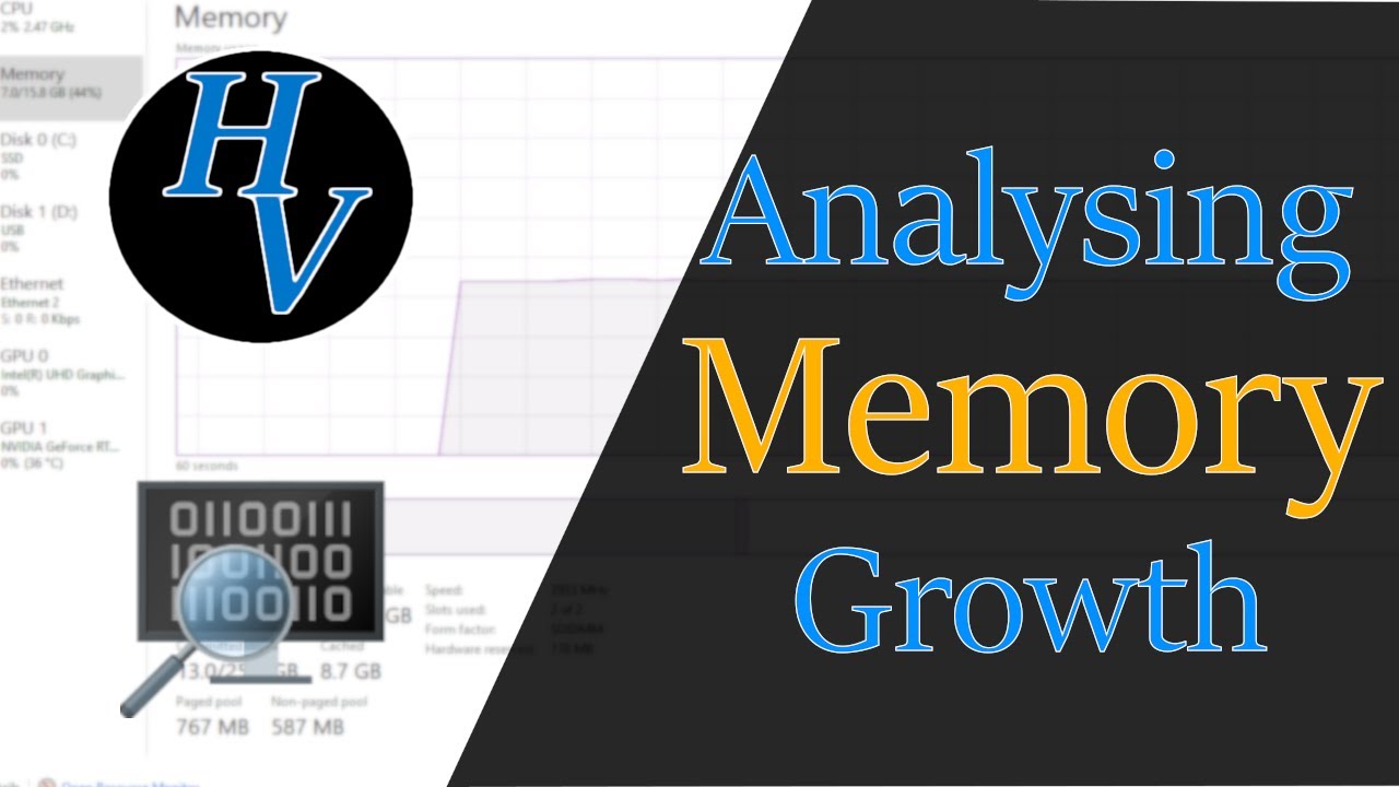 Analyse memory growth using WinDBG ! An example of memory growth caused by overflowing threads.