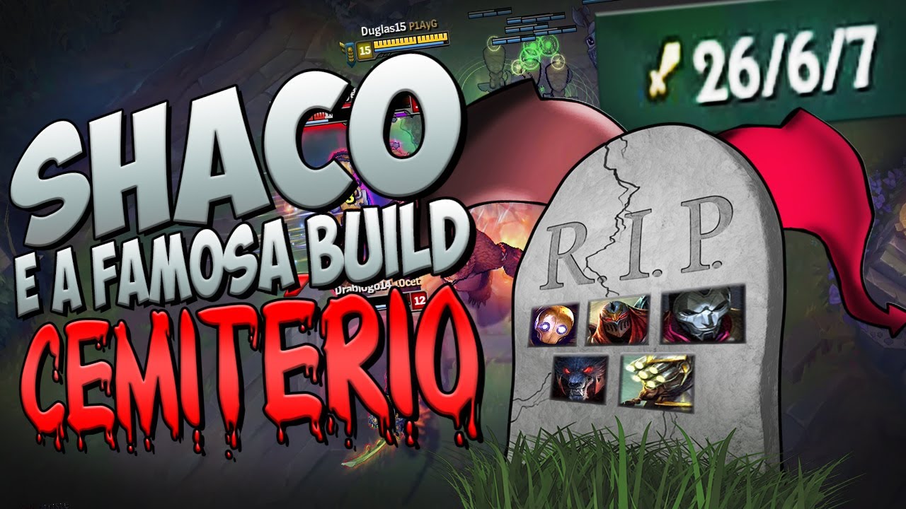 A FAMOSA BUILD CEMITÉRIO QUE TE FAZ SUBIR DE ELO! - SHACO JUNGLE GAMEPLAY - Festinha do Rodil