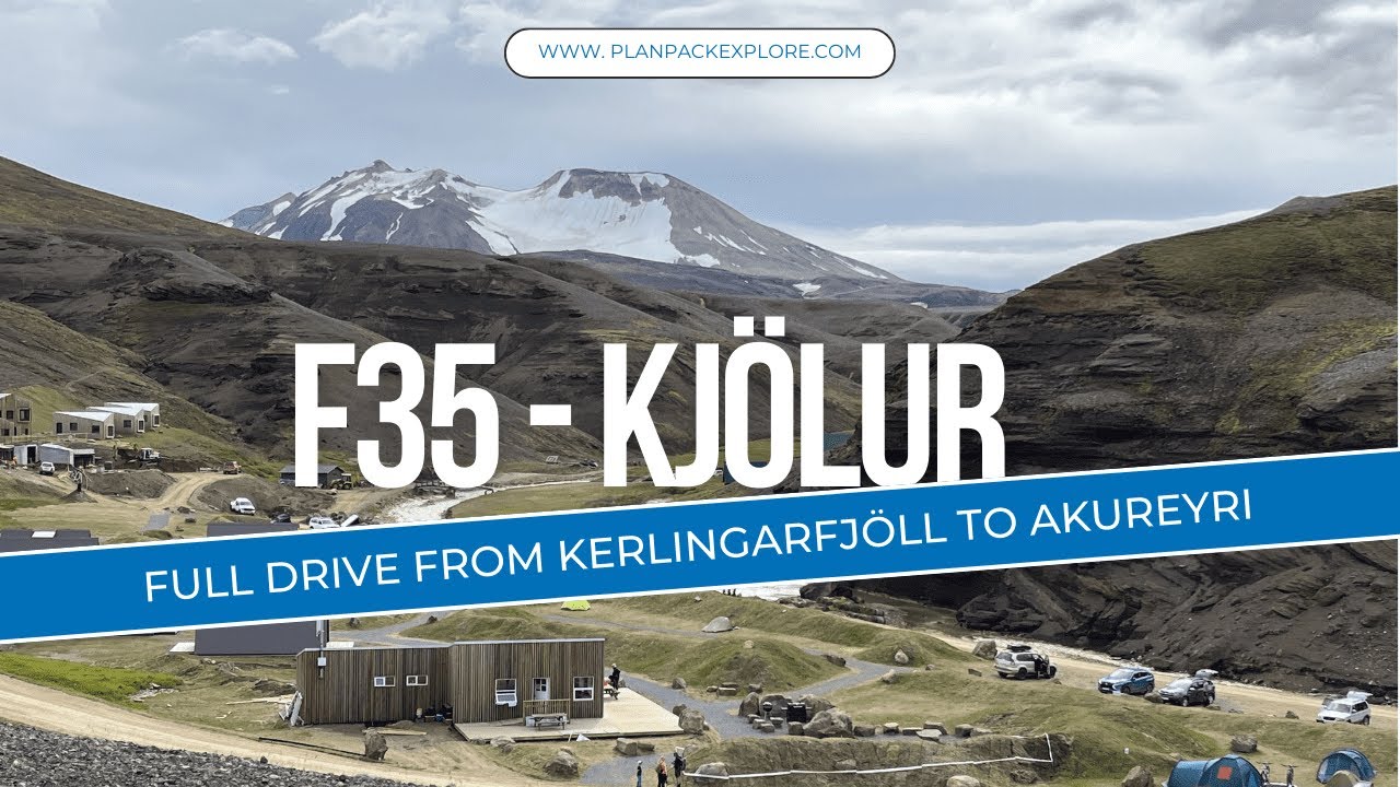 Drive on road F35 north from Kerlingarfjöll towards Akureyri (Iceland Highlands)