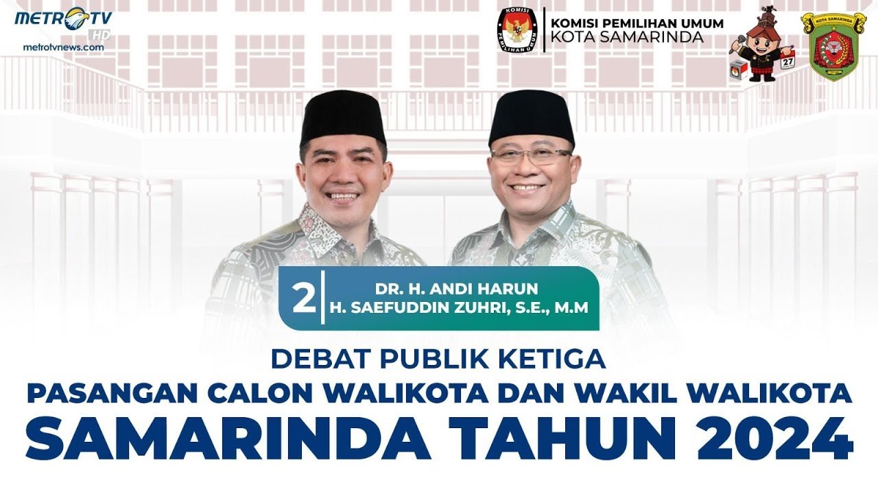 [FULL] DEBAT PUBLIK KETIGA PASANGAN CALON WALI KOTA DAN WAKIL WALI KOTA SAMARINDA TAHUN 2024